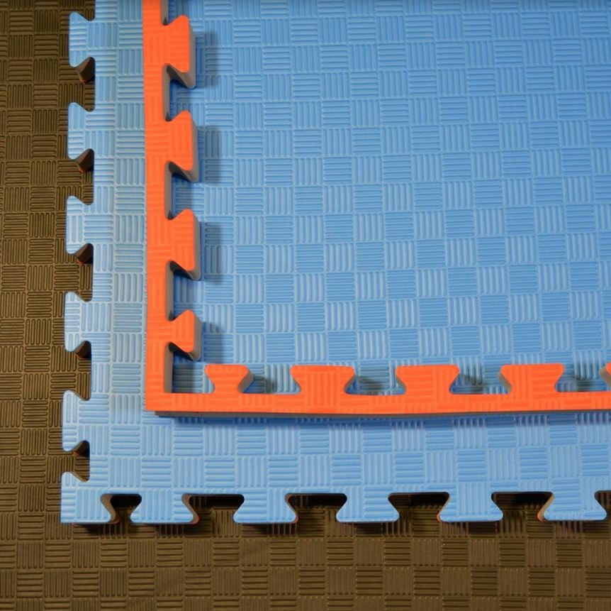 Bodenmatten - Kampfsportmatten blau/rot 100x100x4cm
