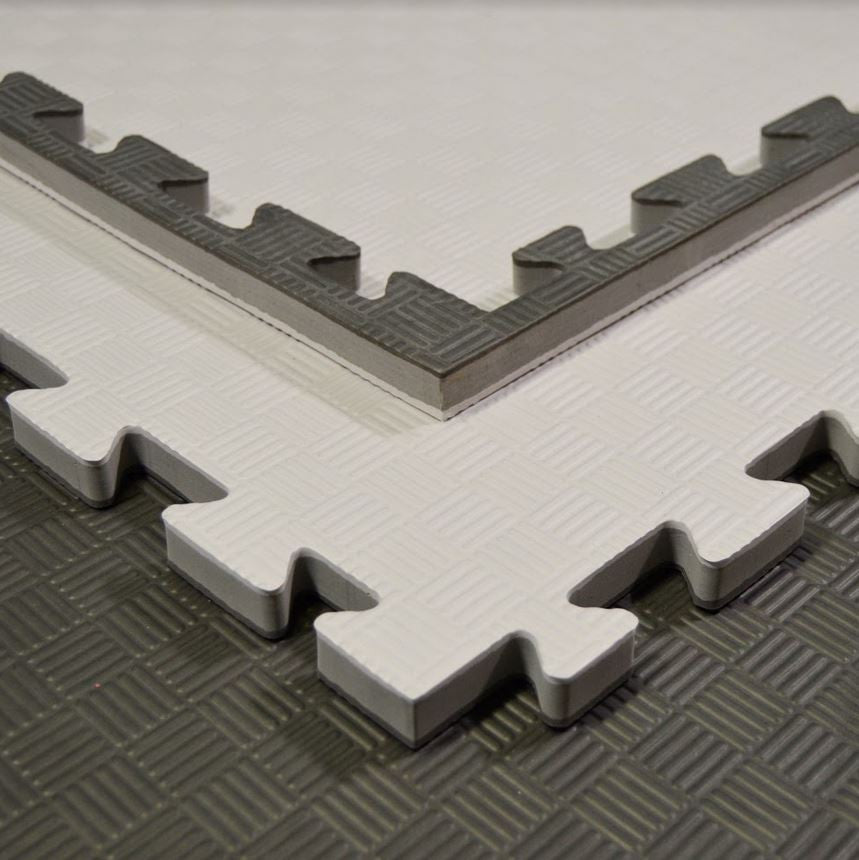 Bodenmatten - Kampfsportmatten grau/schwarz 100x100x2cm