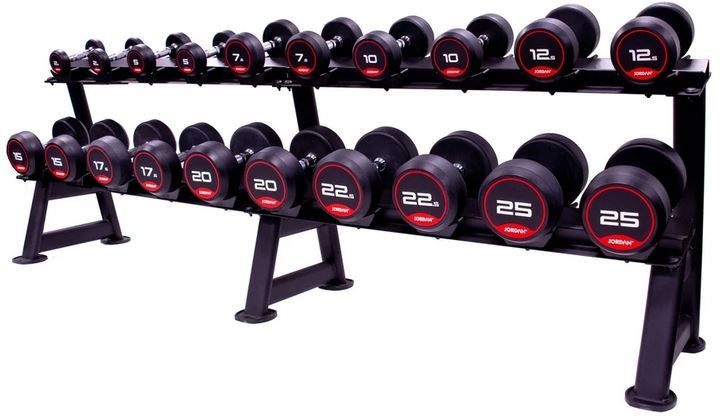 Jordan Kurzhantel-Satz gummiert 2,5-25kg mit Ständer 2-lagig