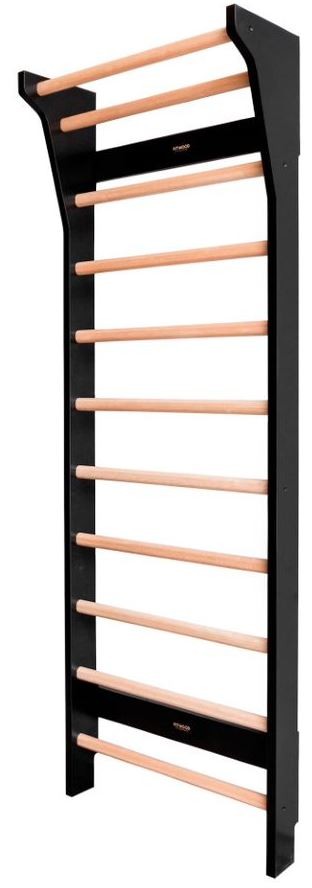 Fitwood Sprossenwand TAIMI schwarzes Holz - Birke natur