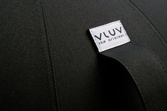 VLUV Leiv Stoff-Sitzball, schwarz, 60-65cm