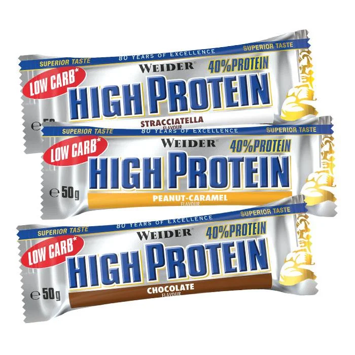 Weider 40% Low Carb High Protein Riegel 24 x 50g
