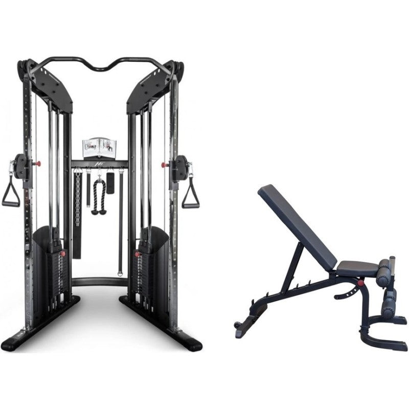 BodyCraft HFT Functional Trainer inklusive Body Solid Universalbank GFID31B