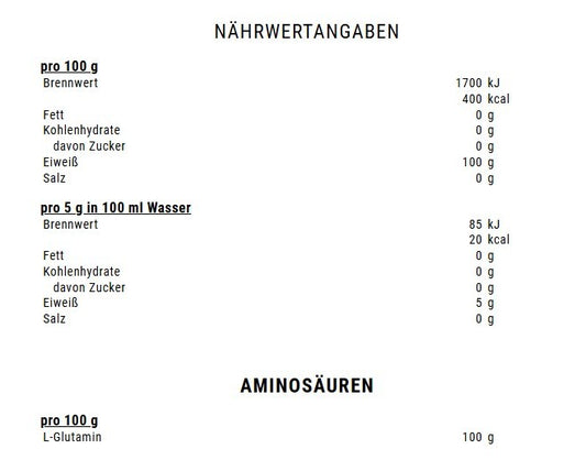 Weider L-Glutamine 400g Dose