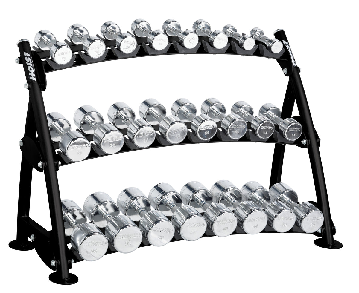 Hoist Fitness Beauty Bell Rack für 12 Paar Chromhanteln (CF-3462-3)