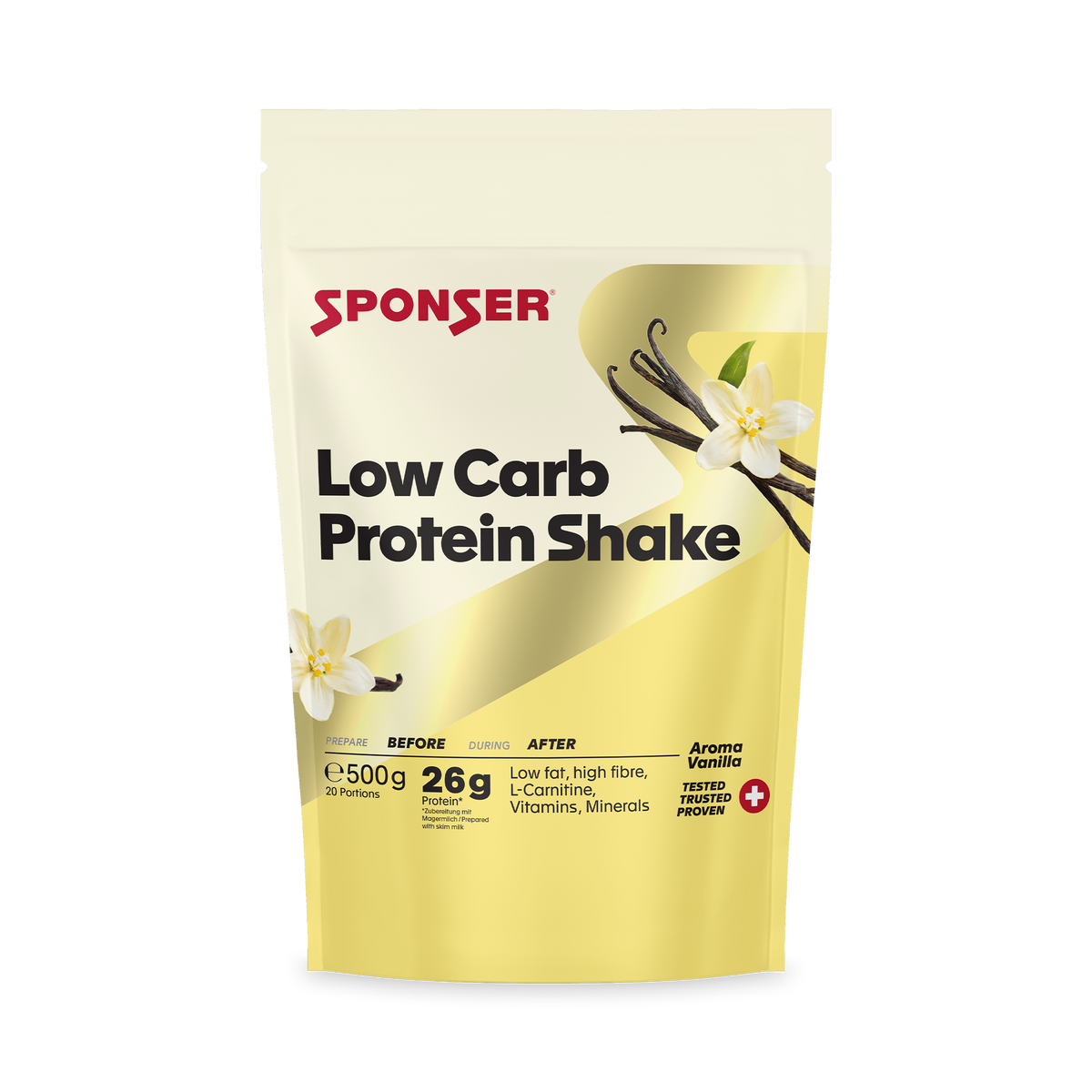 Sponser Low Carb Protein Shake 500g Beutel