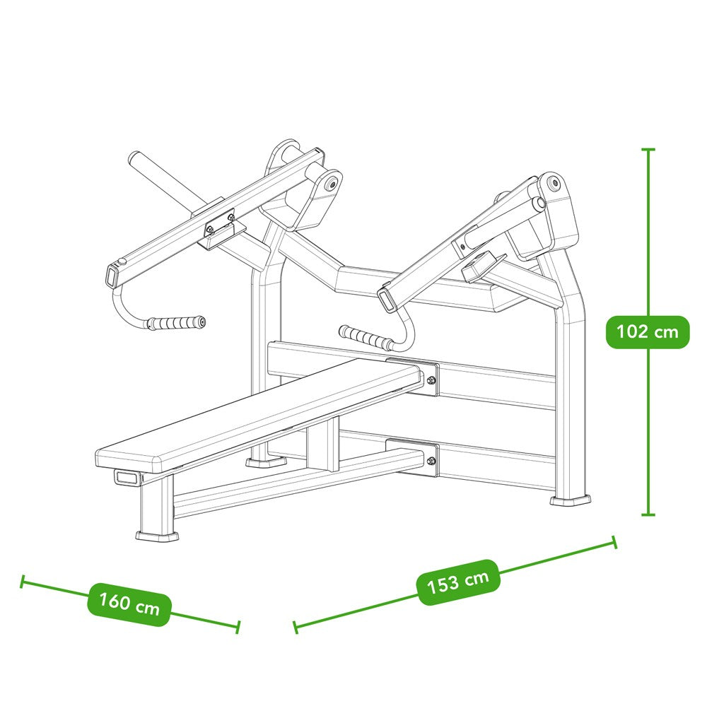 Tunturi Platinum Horizontal Chest Press - Plate Loaded