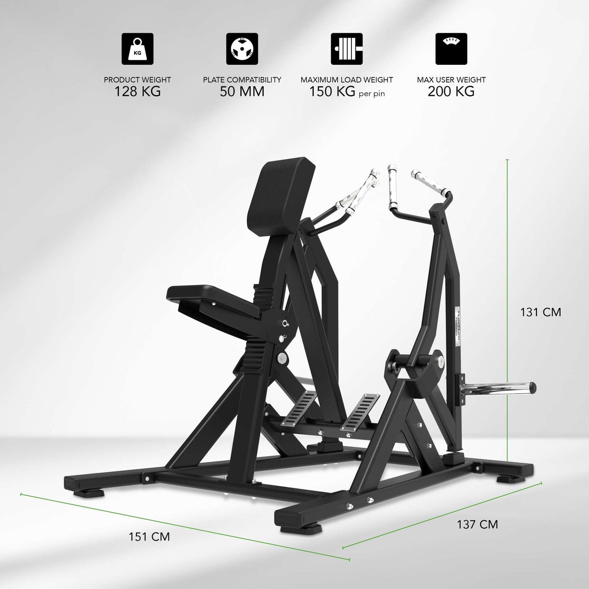 Tunturi Platinum Seated Row - Plate Loaded