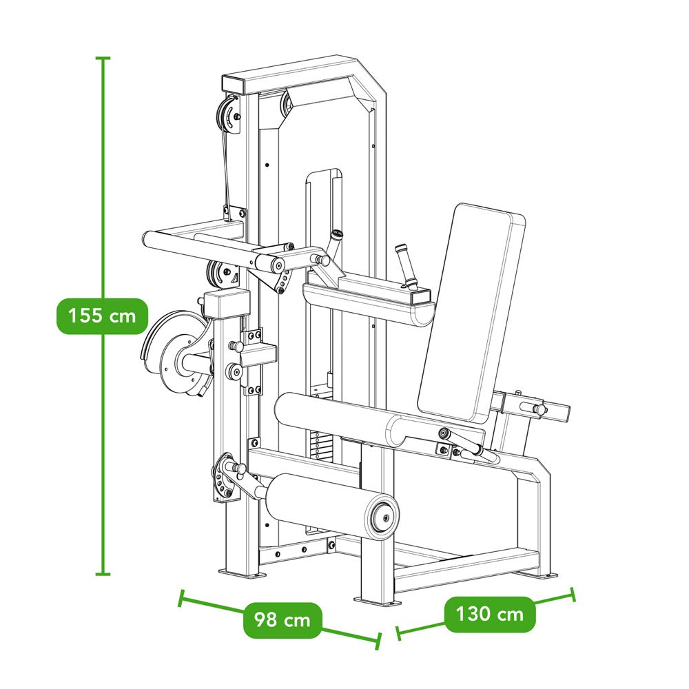 Tunturi Platinum Dual Leg Curl - Extension - Selectorized