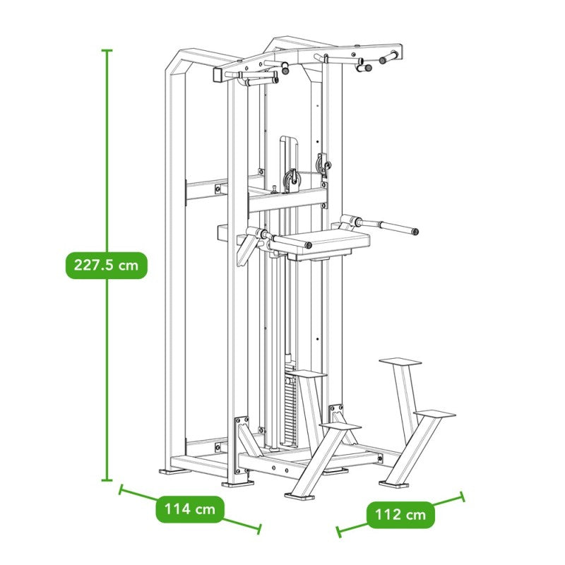 Tunturi Platinum Dual Assisted Chin Up-Dip - Selectorized