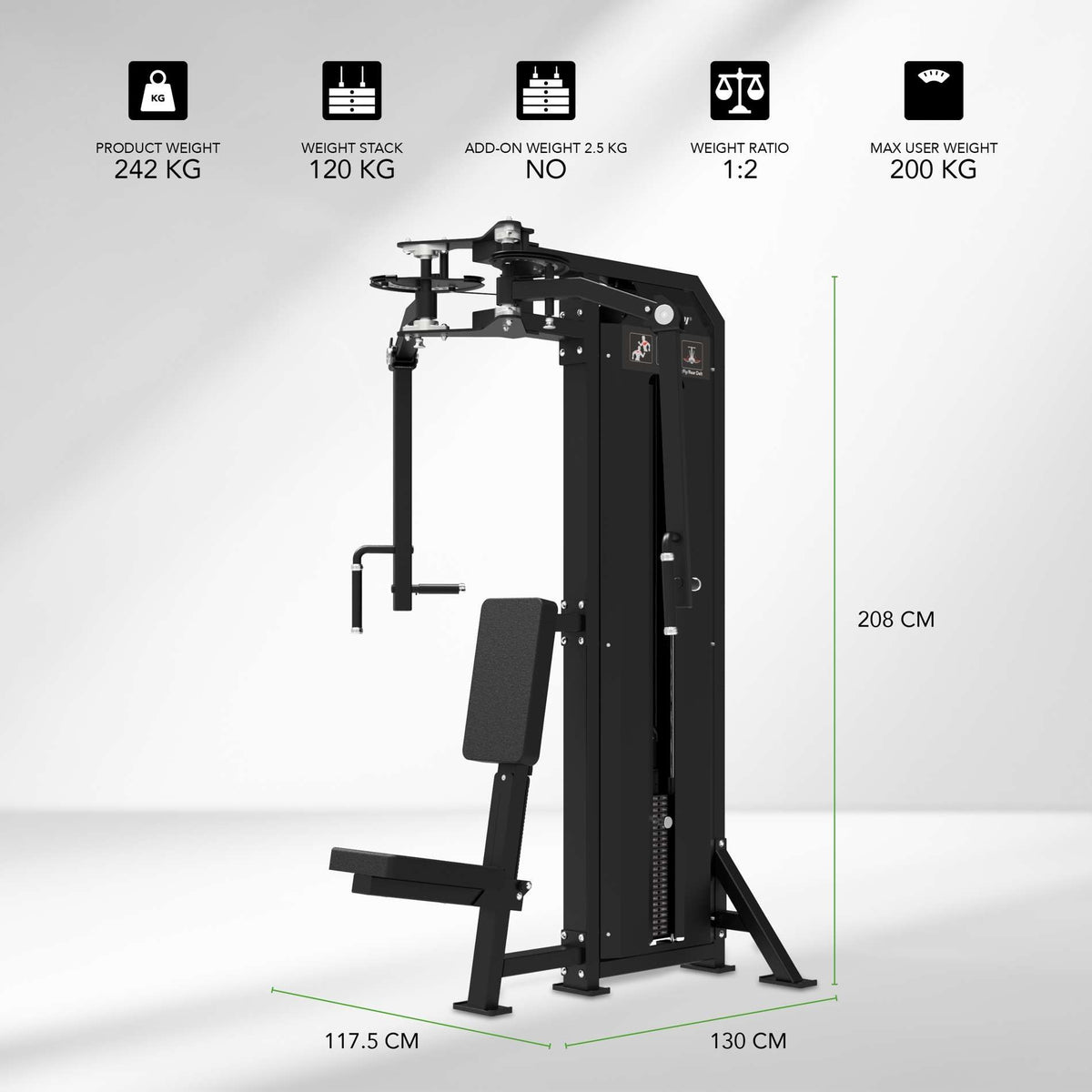 Tunturi Platinum Dual Pec Fly-Rear Delt - Selectorized