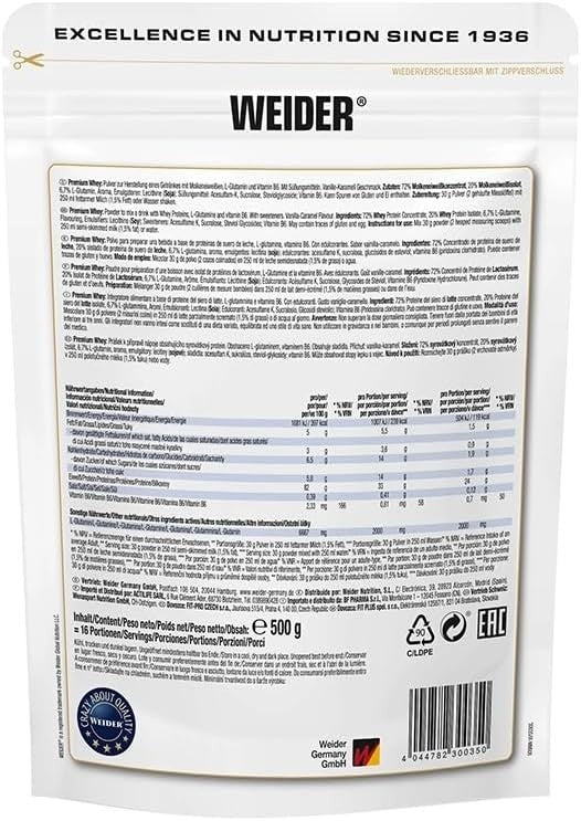 Weider Premium Whey Protein 500g Beutel