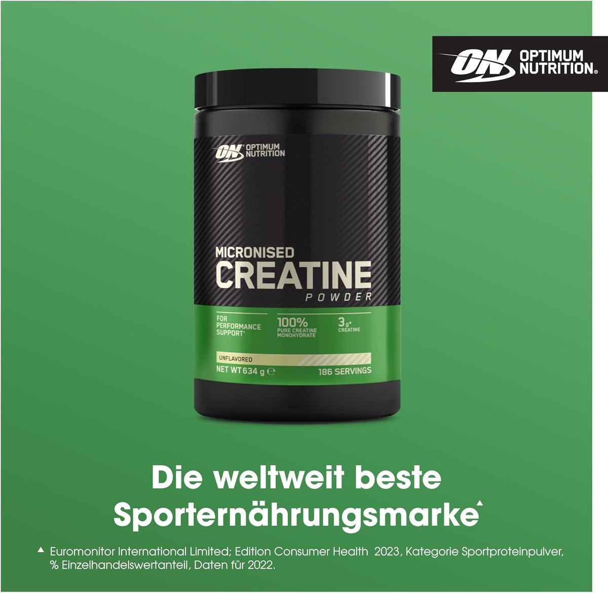 Optimum Nutrition Micronised Creatine Pulver 634g Dose