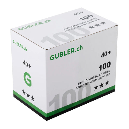 Gubler Tischtennisball 40 Cell-free 100 Bälle