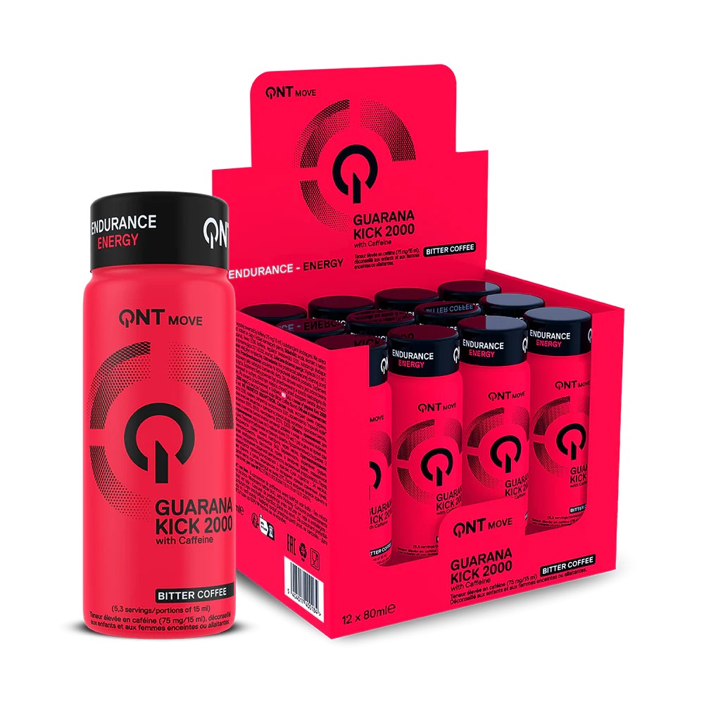 QNT Guarana Kick 2000 Shot Bitter Coffee 12 x 80ml