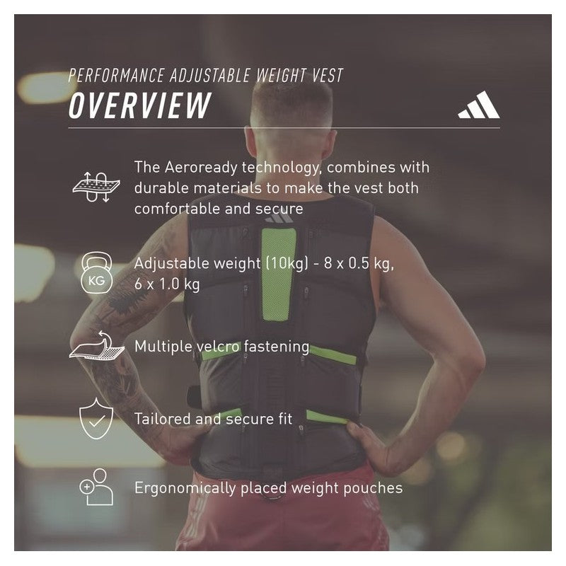 Adidas Performance Gewichtsweste - Individuell anpassbar - 10kg