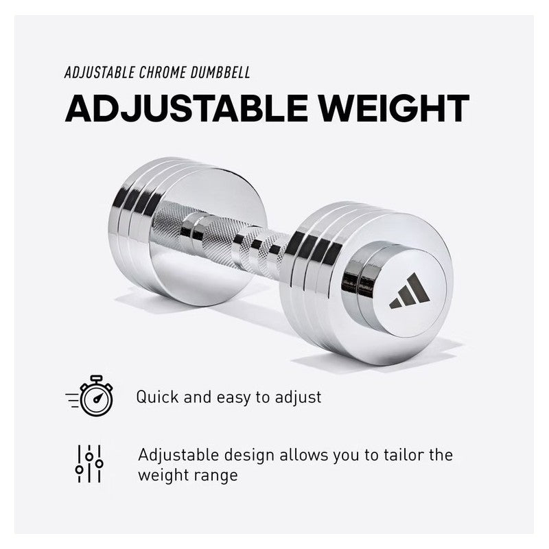 Adidas Verstellbare Kurzhantel Chrom - 1-5kg