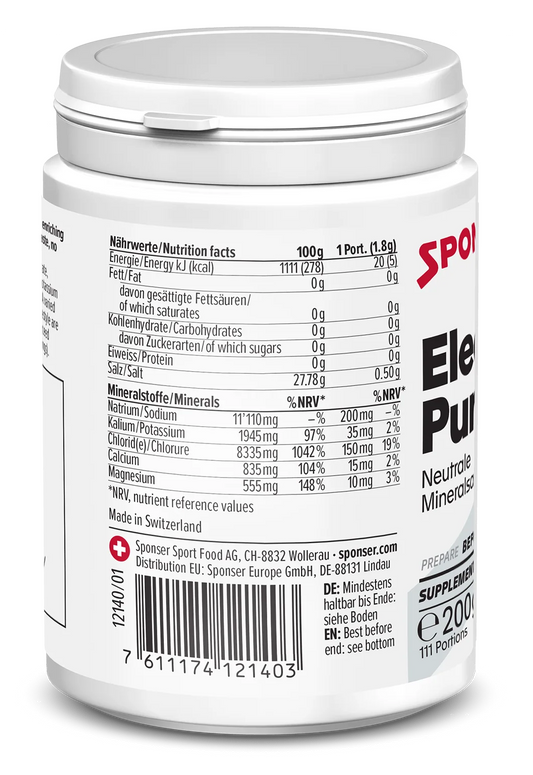 Sponser Electrolytes Pure 200g Dose