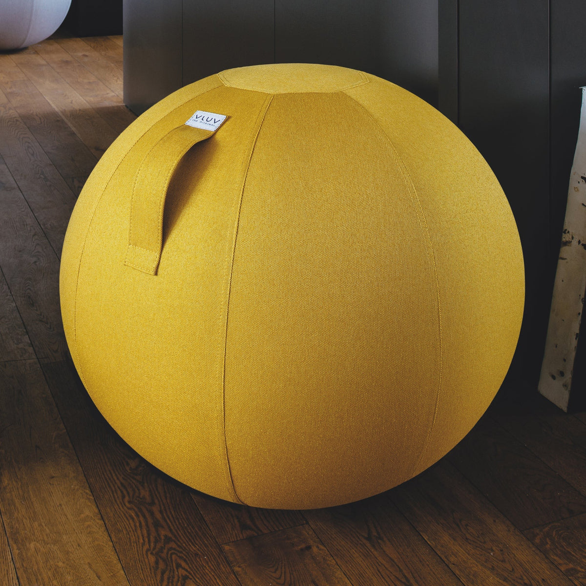 VLUV Leiv Stoff-Sitzball, mustard gelb, 60-65cm