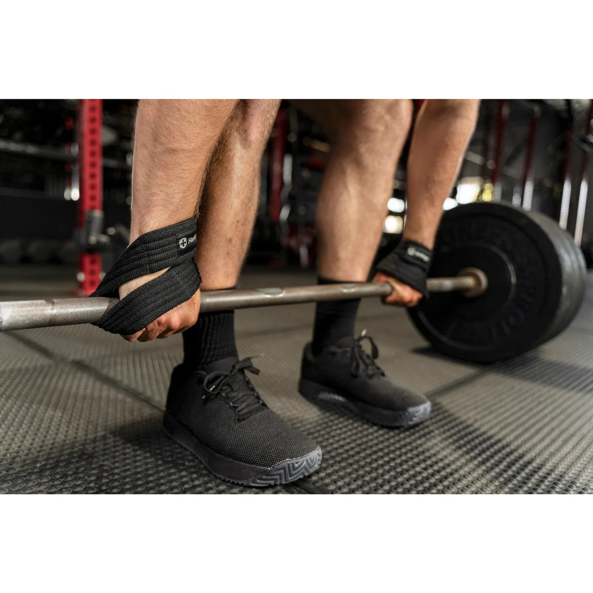Harbinger Figure 8 Padded Lifting Straps, black