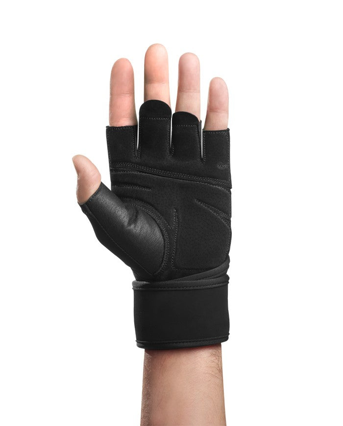 Harbinger Trainingshandschuhe mit Handgelenkbandage, schwarz