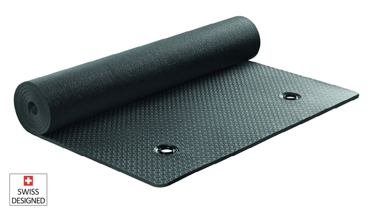 Airex Heartbeat Pro Studio Trainingsmatte, L185 x B65 x D0.68cm, steingrau, mit Oesen
