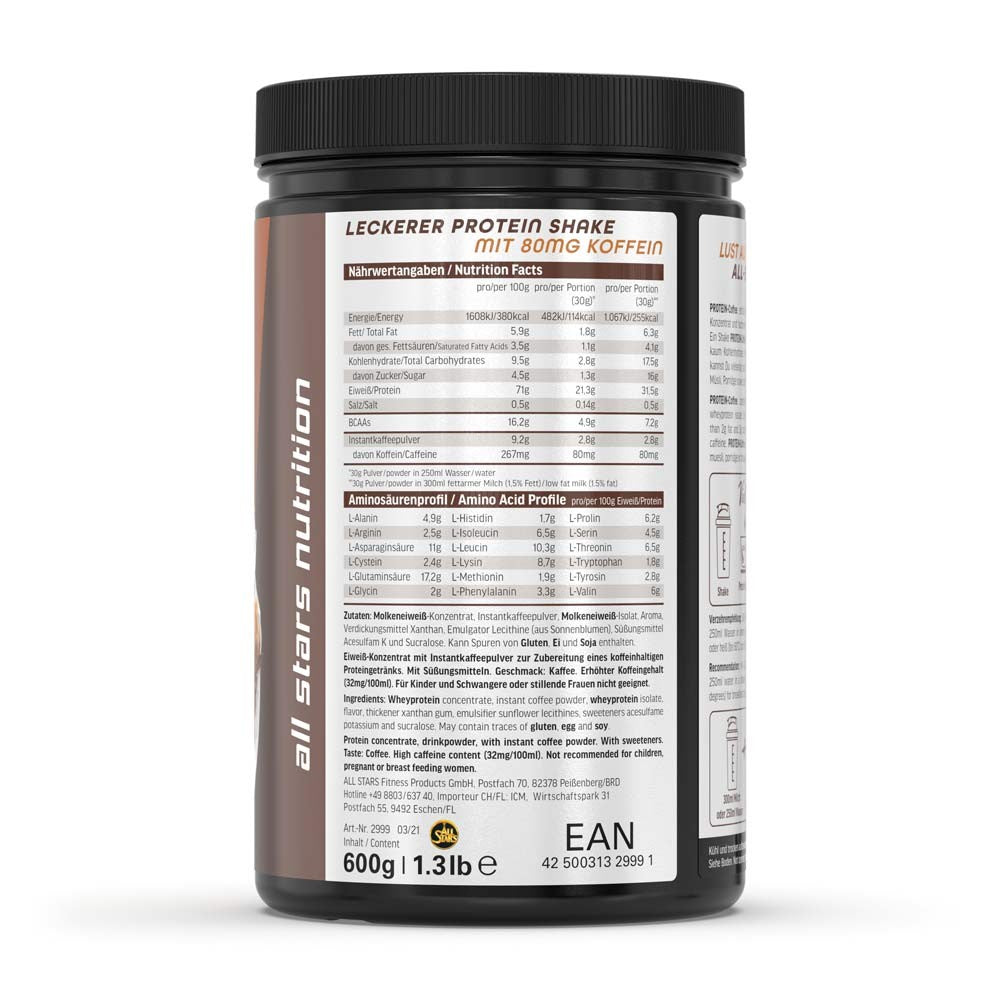All Stars Protein Coffee 600g Dose