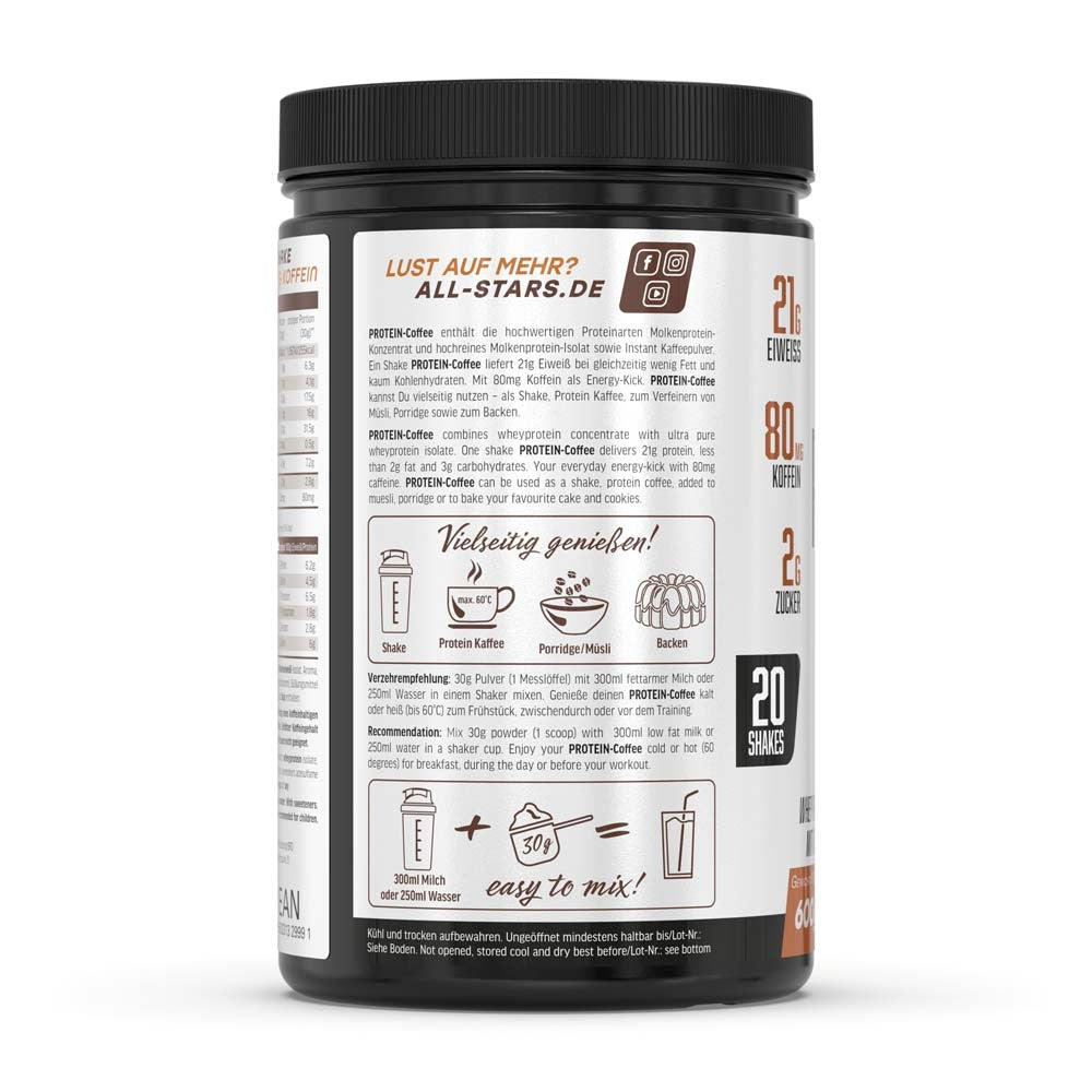 All Stars Protein Coffee 600g Dose