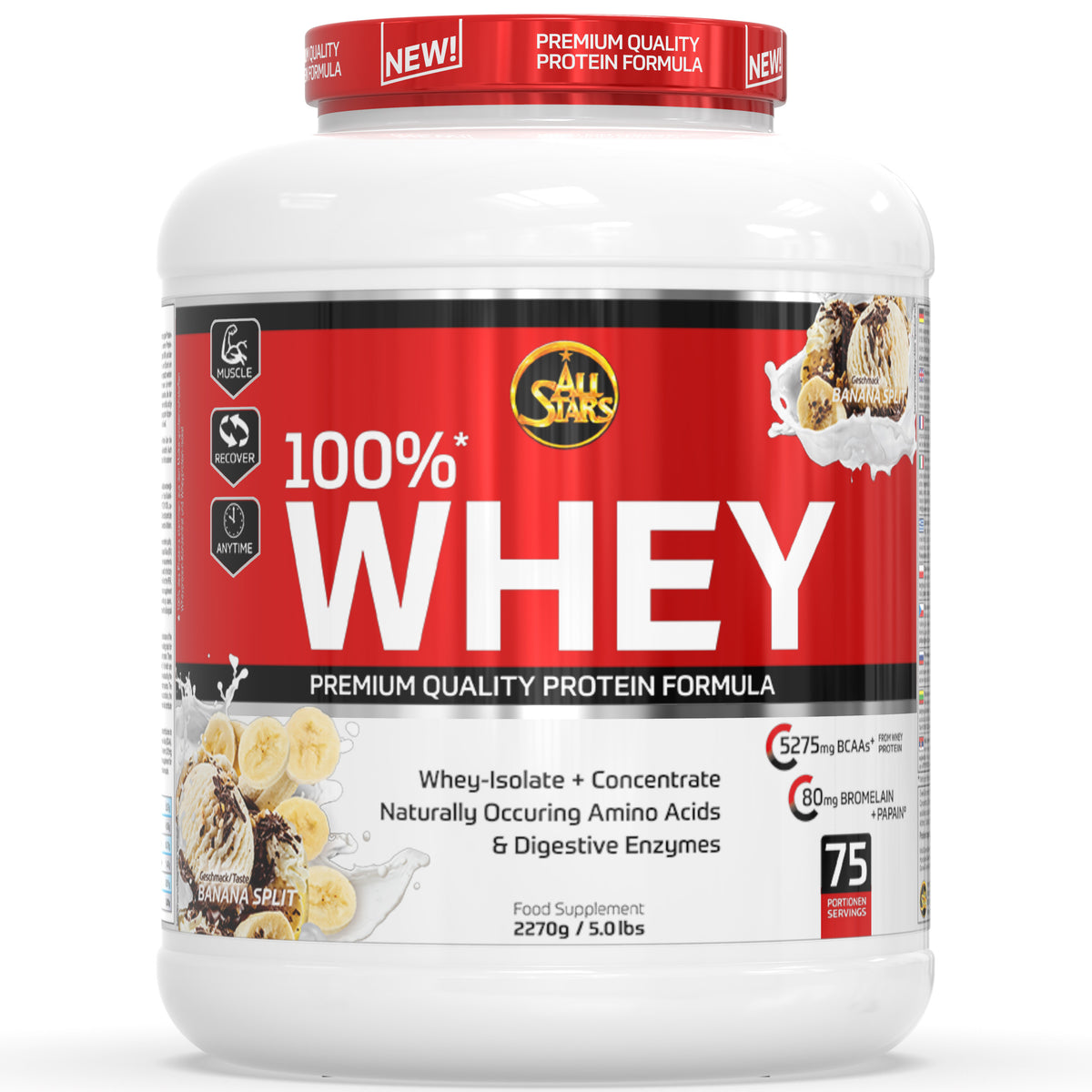 All Stars 100% Whey Protein 2270g Dose