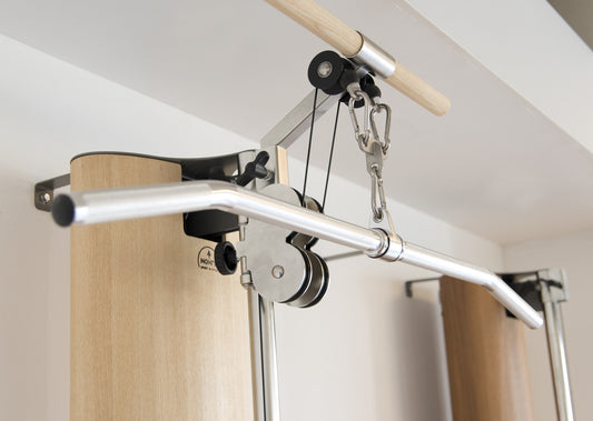 Latzugstange Aluminium mit T-Verbindungsstück und 3 Karabinerhaken