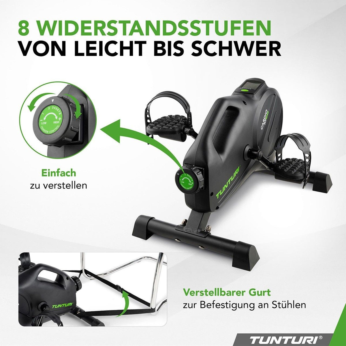 Tunturi M40 Cardio Fit Mini Heimtrainer mit Computer