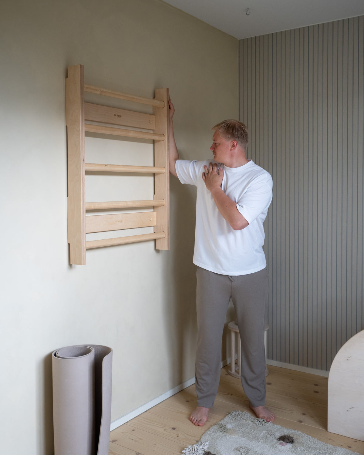 Fitwood Sprossenwand HONKA Kompakt bordeauxrot