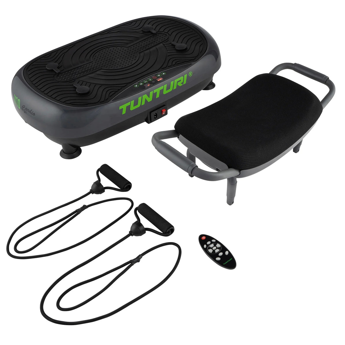 Tunturi V10 Cardio Fit Vibrationsplatte mit Hocker