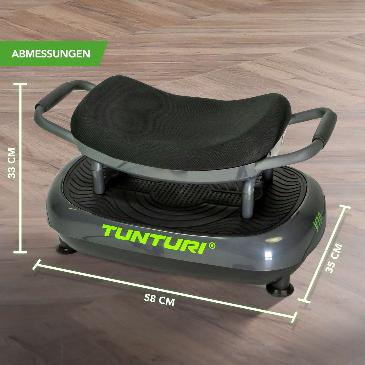 Tunturi V10 Cardio Fit Vibrationsplatte mit Hocker