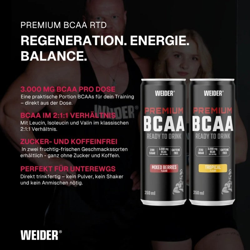 Weider Premium BCAA RTD-Ready to Drink 24 x 250ml