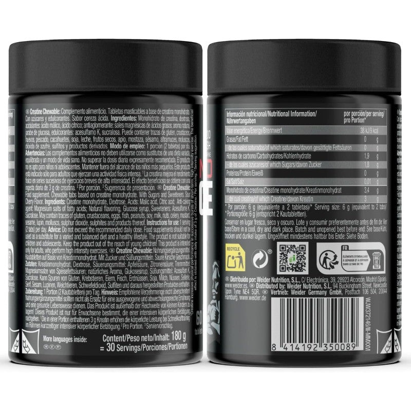 Weider Micronized Creatine Chewable Tablets 60 Tabs