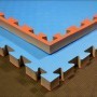 Floor mats - Martial arts mats blue/red 100x100x4cm Floor mats - 2