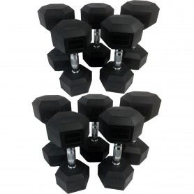 Tunturi Hexagon Dumbbell Set 2-12kg (14TUSCL181) Dumbbell and Barbell Sets - 1