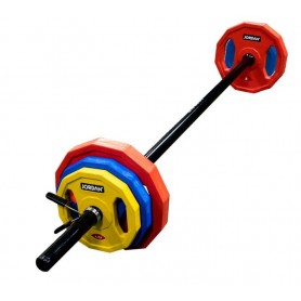 Jordan Pump Set, rubberized, colored (JTSBS) Dumbbell and Barbell Sets - 1