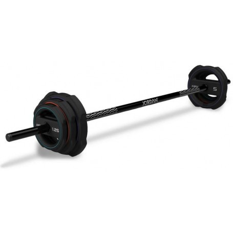 Jordan Pump Set Ignite Pump X rubberized, black, 31mm (JTSPSR3)-Dumbbell and barbell sets-Shark Fitness AG