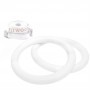 Fitwood Premium gymnastic rings HJØRUND, wooden version in glazed white with white loop Pull-up and push-up aids -