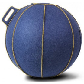 VLUV Velt Merino wool felt seat ball jeans-meliert/gold Siège ballon / Fauteuil poire - 1