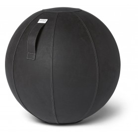 VLUV VEGA ballon-siège en cuir synthétique, noir, 60-65cm Ballons de gymnastique et ballons-sièges - 1