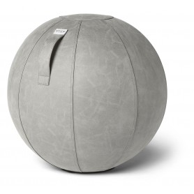 VLUV VEGA balle-siège en cuir synthétique, Cement, 60-65cm ballons de gymnastique et balles-sièges - 1