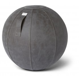 VLUV VEGA Faux Leather Seated Ball, Dark Grey, 60-65cm Gym Balls and Seated Balls - 1