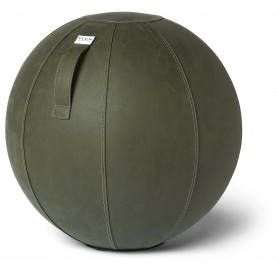 VLUV VEGA Faux Leather Seated Ball, Moss, 60-65cm Gym Balls and Seated Balls - 1
