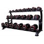 Jordan rubberized dumbbell set 2.5-25kg with stand 3-ply dumbbell and barbell sets - 1
