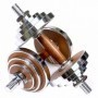 Proiron 2 x 10kg dumbbell set with shelves in walnut wood/steel design Dumbbell and barbell sets - 2