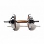Proiron 2 x 10kg dumbbell set with shelves in walnut wood/steel design Dumbbell and barbell sets - 7