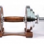 Proiron 2 x 10kg dumbbell set with shelves in walnut wood/steel design Dumbbell and barbell sets - 8